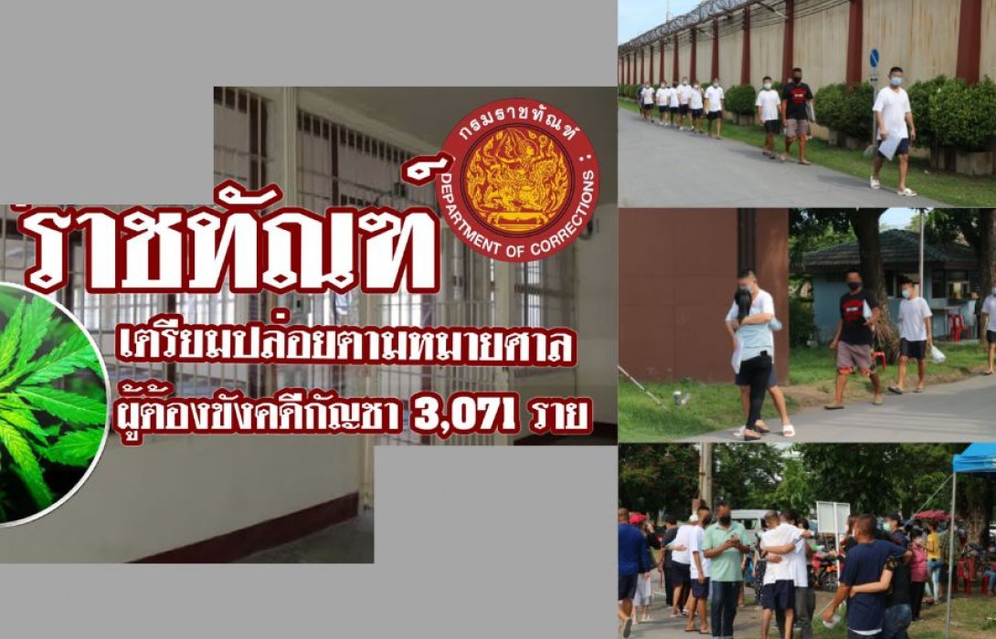 “ราชทัณฑ์” ปลดล็อค! เริ่มปล่อยนักโทษคดีกัญชากว่า 3 พันราย หลังประกาศกระทรวงฯ 