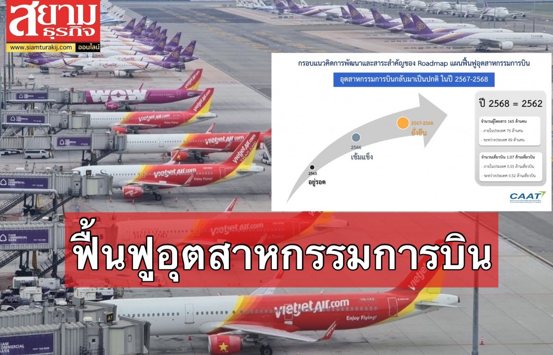 กบร. รับร่าง Roadmap แผนฟื้นฟูอุตสาหกรรมการบิน