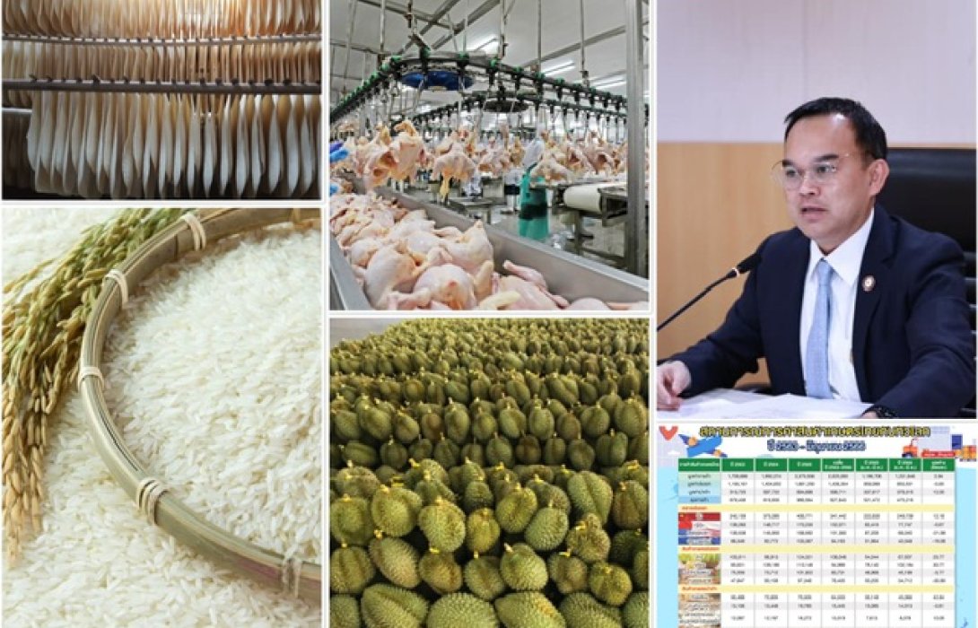 เกษตรฯ เผยส่งออกไทยปี 66 มูลค่า 8.53 แสนล้านบาท