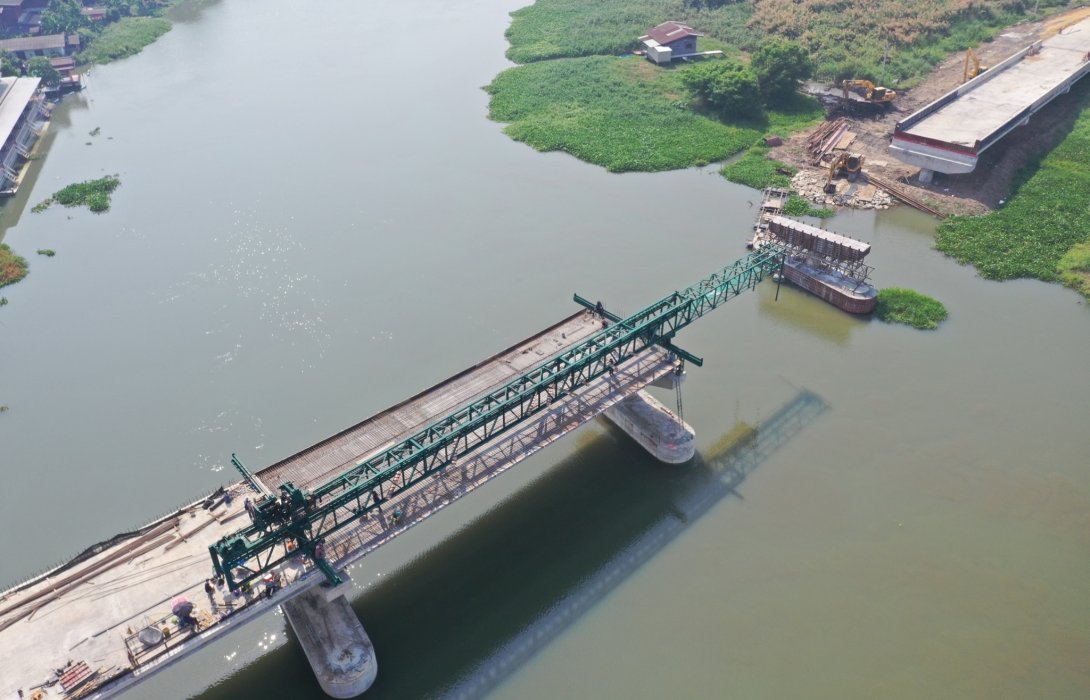 ทช.คาดสร้างสะพานข้ามแม่น้ำนครชัยศรี จ.นครปฐม เปิดให้บริการกลางปีนี้