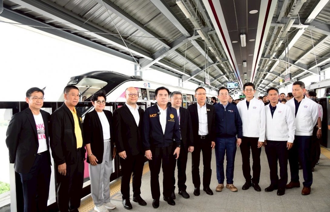 รถไฟฟ้าสีชมพู เปิดนั่งฟรีเข้าเมืองทอง 20 พ.ค.นี้