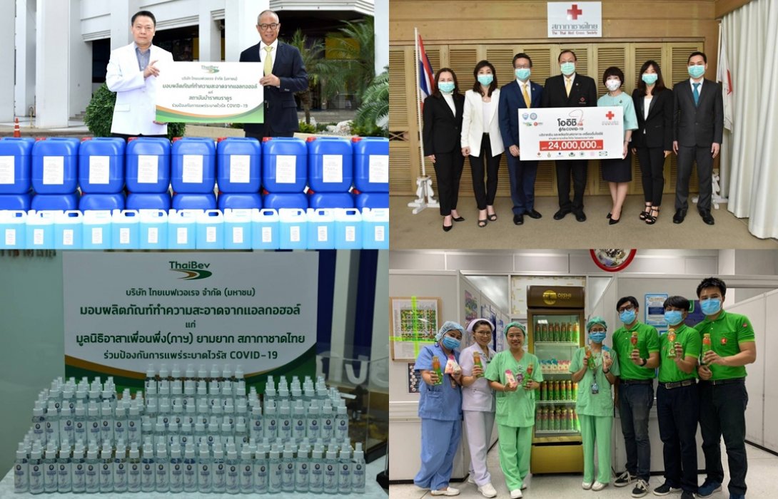 “ไทยเบฟ” เร่งกำลังผลิตแอลกอฮอล์ต่อเนื่อง สู้วิกฤตไวรัสโควิด-19 หลังกระจายแล้วกว่า 5 แสนลิตร หนุนโรงพยาบาลและสถานบริการสาธารณสุข 76 จังหวัดทั่วประเทศ 