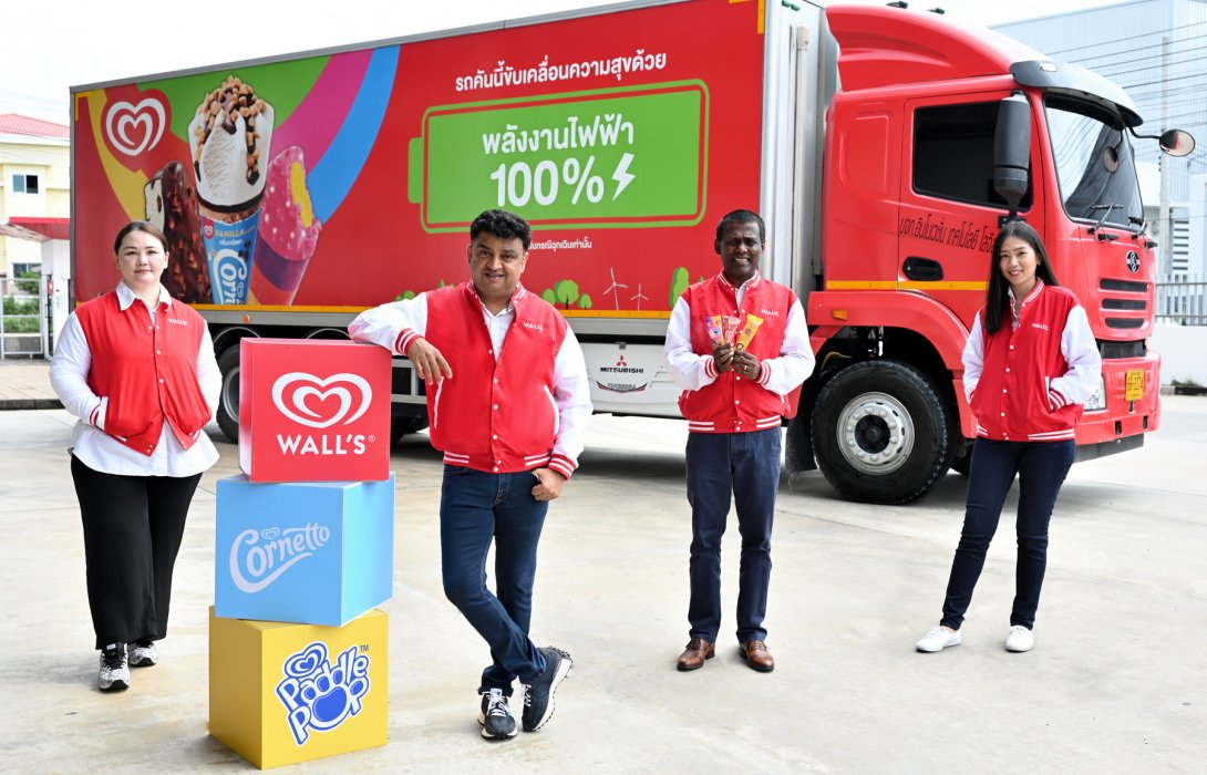วอลล์รักษ์โลก นำร่องขนส่งไอศกรีมด้วยรถบรรทุกพลังงานไฟฟ้า 100% รายแรกในไทย