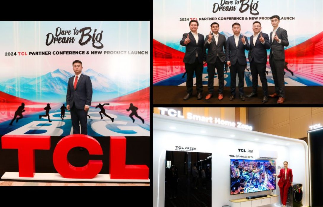 TCL ประกาศปรับกลยุทธ์ปี 67 ครั้งใหม่ วางงบตลาดกว่า 800 ล้านบาท เปิดตัว 4 สินค้าใหม่ในทุกกลุ่ม เตรียมขยายไลน์ปักหมุดกลุ่ม IT สู่เป้าหมายขึ้นเบอร์ 1 แบรนด์เครื่องใช้ไฟฟ้าในไทยภายใน 5 ปี 