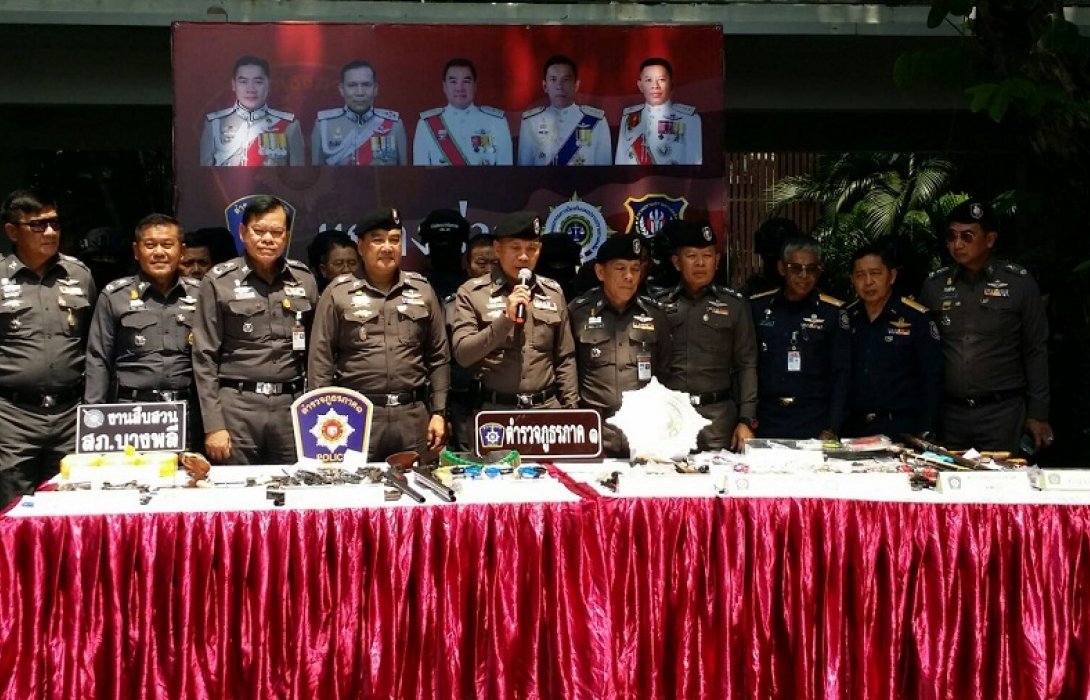 บช.ภ.1 แถลงผลการระดมกวาดล้างอาชญากรรม และยาเสพติด “ปฏิบัติการ Task Force และยุทธการ 1386 ทั่วไทย ประชาชนปลอดภัยยาเสพติด และปฏิบัติการ ชัยยะสยบไพรี 60/6”