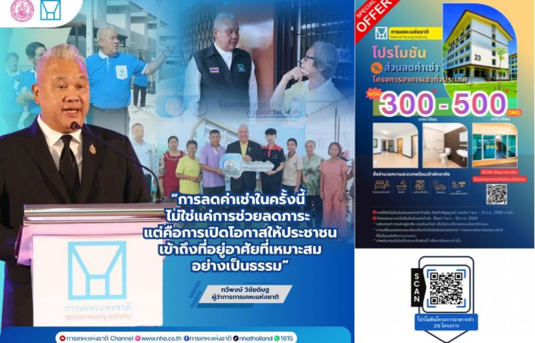 “นิกร” สั่งการเร่งช่วยประชาชน “ทวีพงษ์” เดินหน้าลดค่าเช่า 25 โครงการทั่วประเทศ