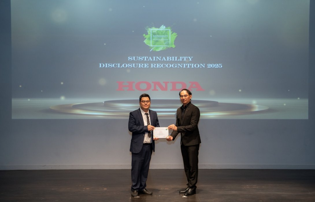 ไทยฮอนด้า รับรางวัล “Sustainability Disclosure Recognition” จากสถาบันไทยพัฒน์ 