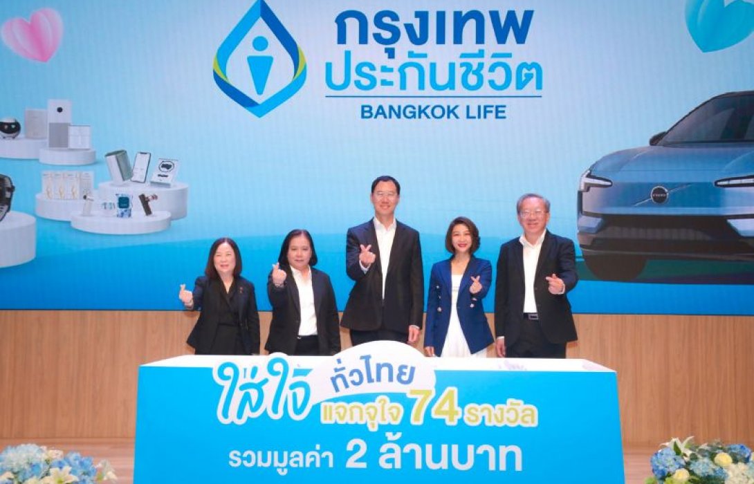 กรุงเทพประกันชีวิต จับรางวัลแคมเปญใหญ่แห่งปี “ใส่ใจทั่วไทย แจกจุใจ 74 รางวัล” มอบเป็นของขวัญให้แก่ลูกค้าคนสำคัญ รวมมูลค่า 2 ล้านบาท