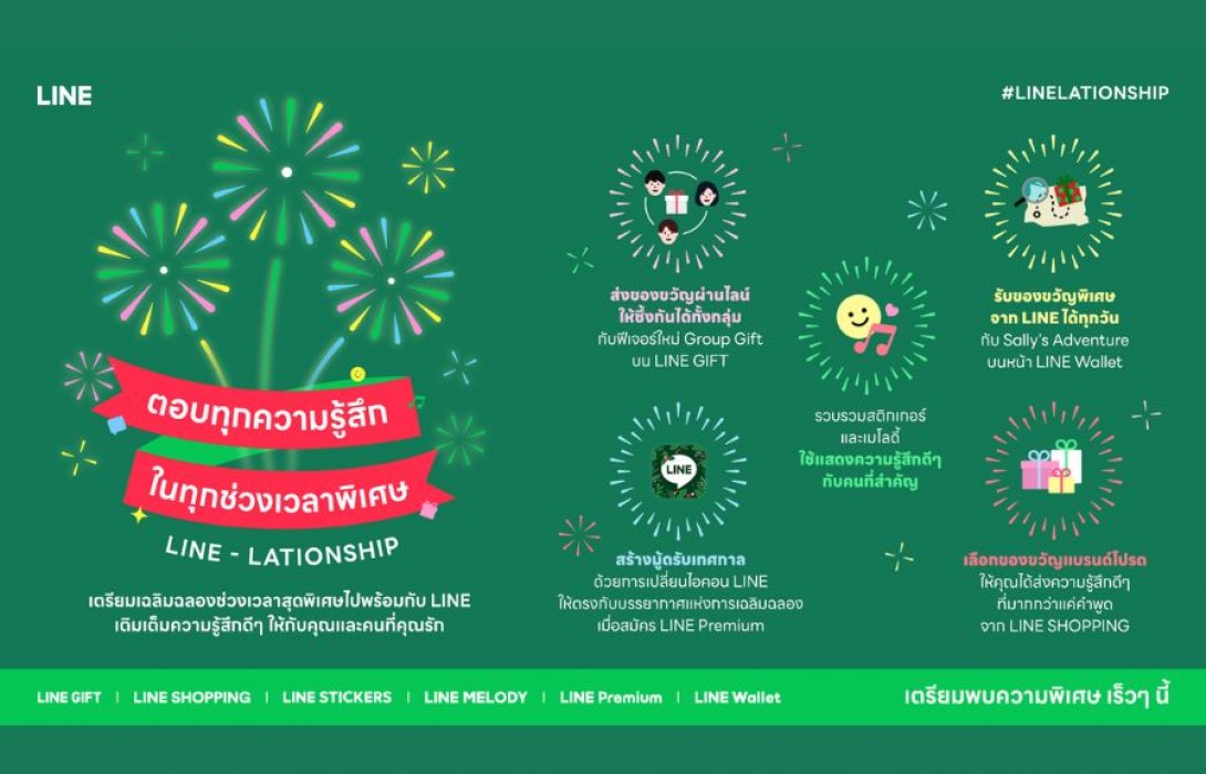 LINE ฉลองช่วงเวลาพิเศษกับ “LINE-LATIONSHIP” แคมเปญที่ทำให้ทุกโมเมนต์เป็นความสัมพันธ์ที่มีความหมายเปลี่ยนทุกการแชท ทุกสติกเกอร์ ทุกของขวัญให้พิเศษกว่าเดิม
