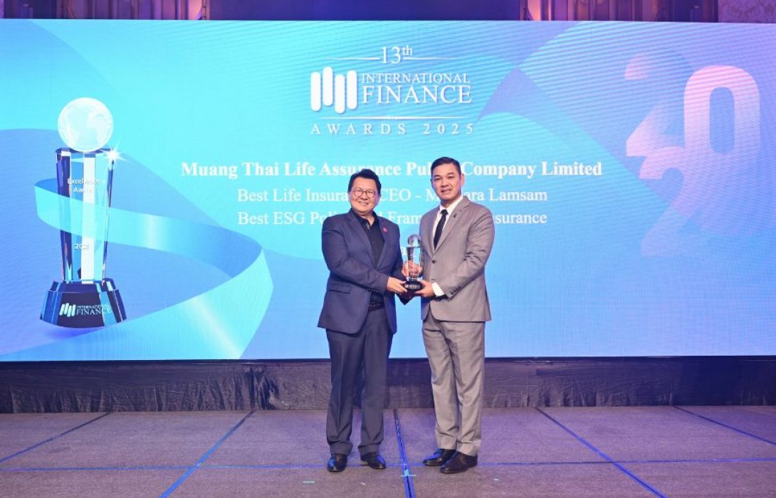 เมืองไทยประกันชีวิต คว้ารางวัล “Best ESG Policy and Framework” จากเวที International Finance Awards 2025