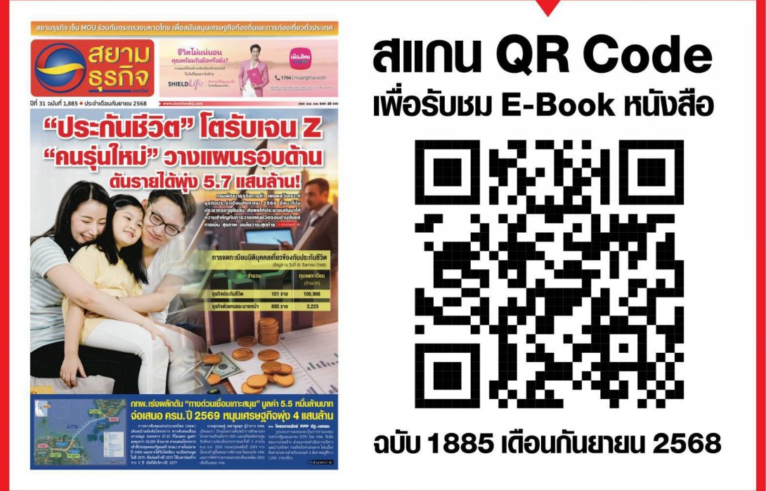 หนังสือพิมพ์สยามธุรกิจฉบับที่ 1885 ประจำเดือน ก.ย. 68