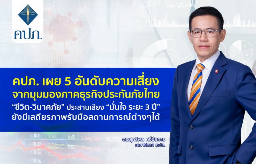 คปภ. เผย 5 อันดับความเสี่ยง จากมุมมองภาคธุรกิจประกันภัยไทย