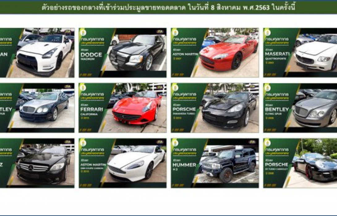 กรมศุลกากร ผนึก สยามอินเตอร์การประมูล จัดงานประมูลรถของกลาง คาดมีรายได้เข้ารัฐ กว่า 300 ล้านบาท