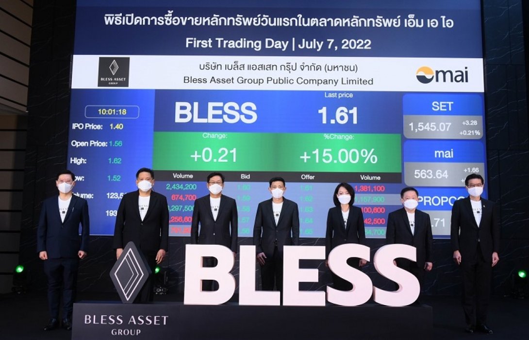 BLESSเทรดวันแรกเหนือจอง 11.43%-โบรกฯชี้เป็นหุ้นHigh Growth-High Margin  