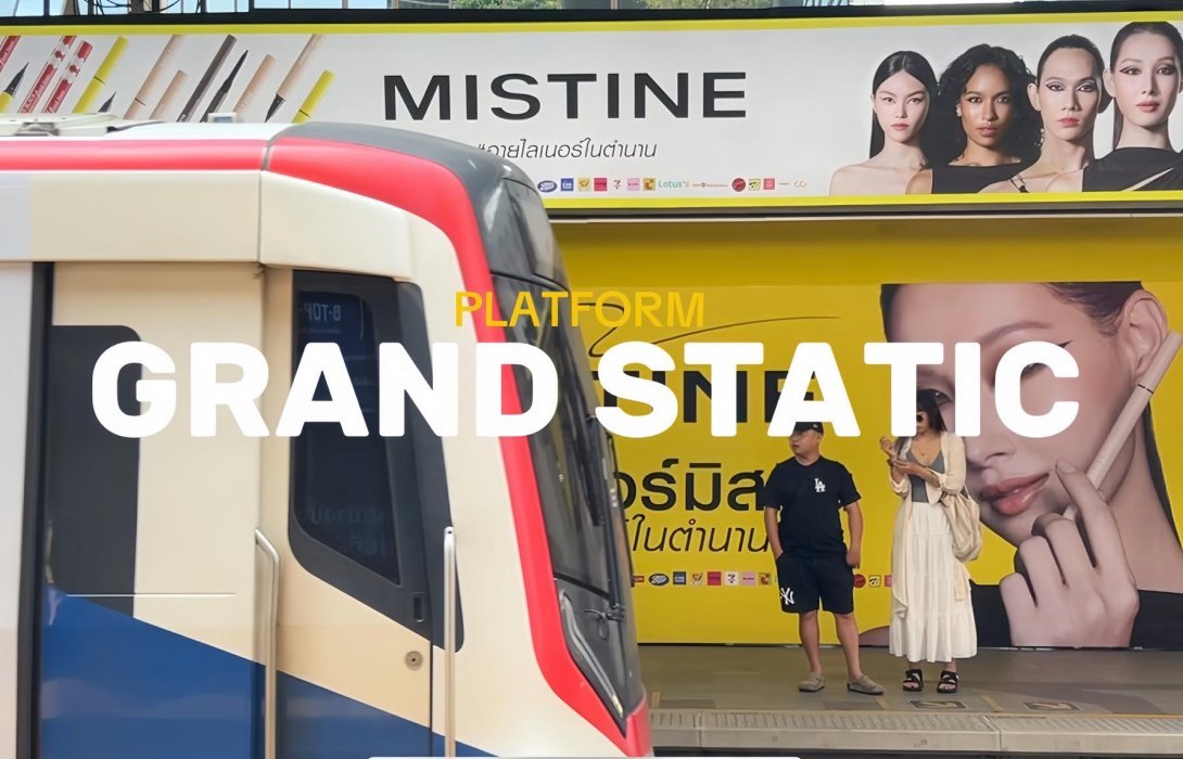 VGI เปิดตัว Grand Static Platform สื่อขนาดใหญ่ บนสถานี BTS ขยายพลังสื่อนอกบ้าน ครอบคลุม 8 สถานีสำคัญทั่วเมือง 