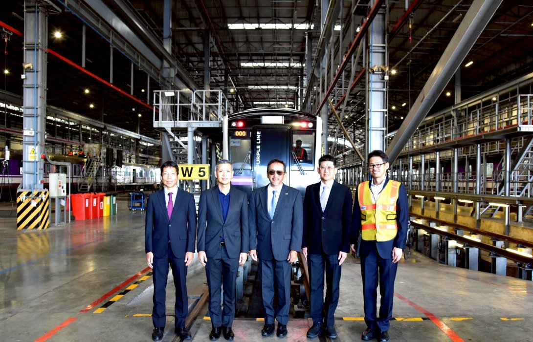 รฟม. ต้อนรับเอกอัครราชทูตญี่ปุ่นประจำประเทศไทย ในโอกาสเยี่ยมชมศูนย์ซ่อมบำรุงรถไฟฟ้า สถานีคลองบางไผ่ “รถไฟฟ้ามหานคร สายฉลองรัชธรรม” 