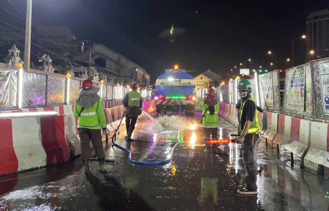 รฟม. ตรวจเข้มการดำเนินงานลดผลกระทบด้านสิ่งแวดล้อมในช่วงเวลากลางคืน การก่อสร้างโครงการรถไฟฟ้าสายสีส้มฯ