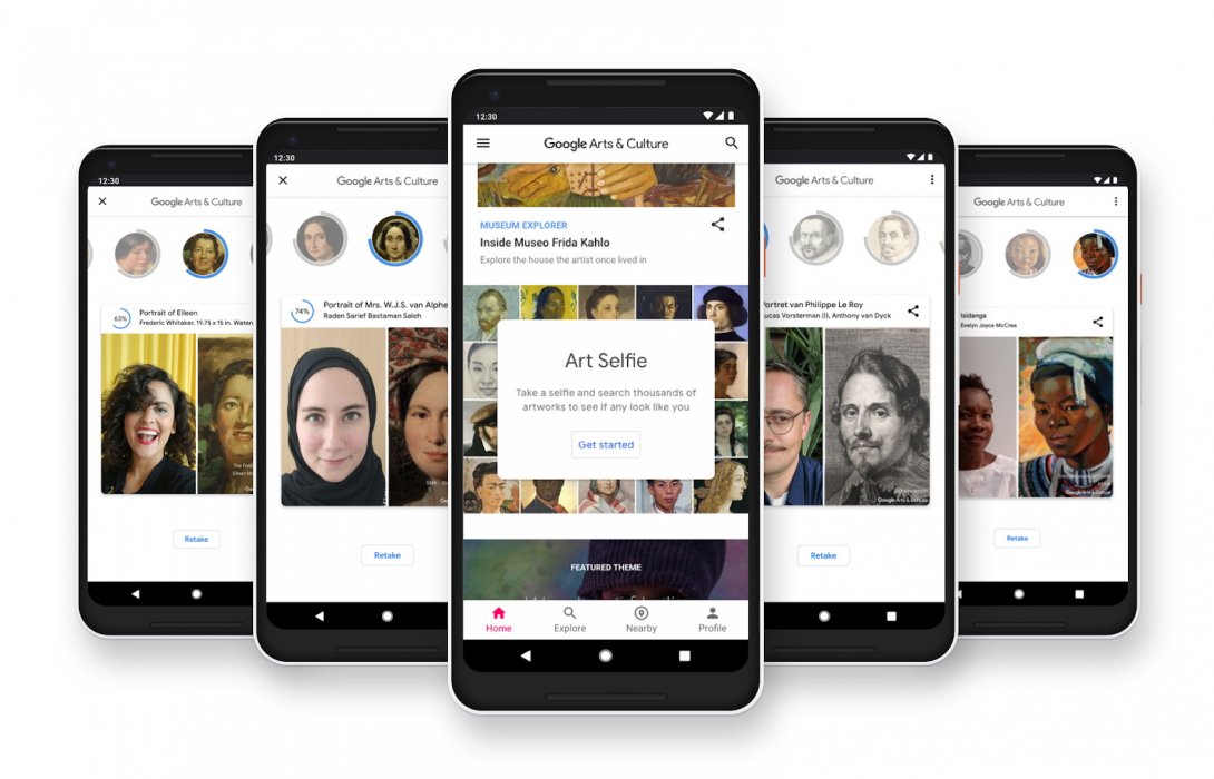ฟีเจอร์ Art Selfie ในแอพพลิเคชั่น Google Arts & Culture